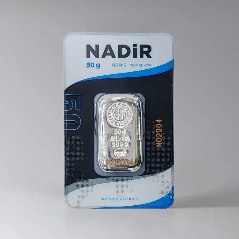 Nadir Gold 50 Gram Gümüş Külçe